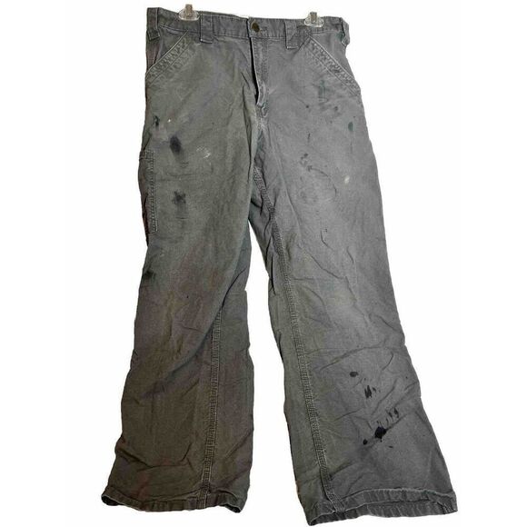 Carhartt Gray Paint Splatter Work Pants 32x28.   Ee - Picture 1 of 10